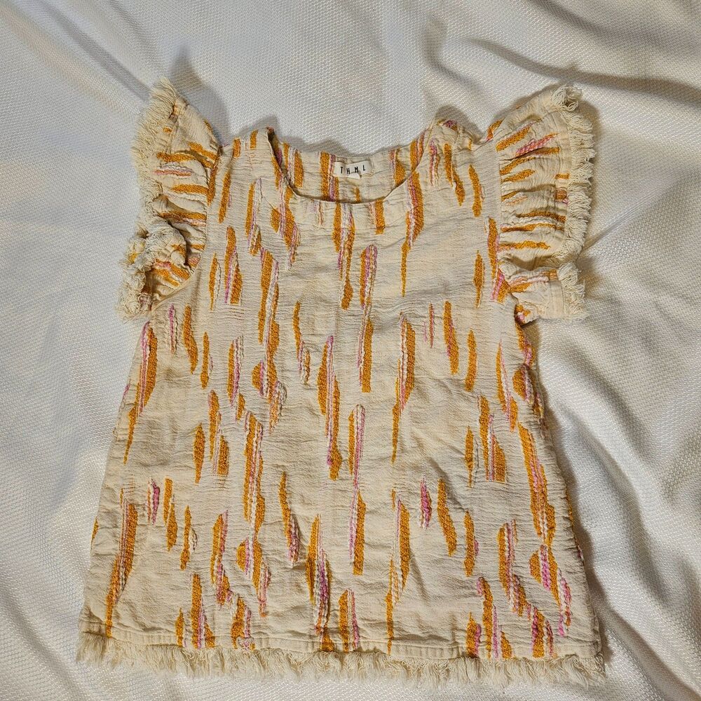 THML tribal top orange and pink womens XS